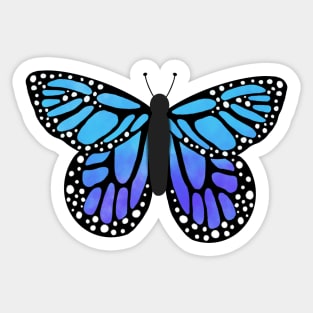 Blue ombré butterfly Sticker